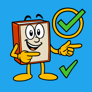 Festbogens maskot med flueben