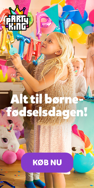 Festartikler og pynt til børnefødselsdag hos Partyking