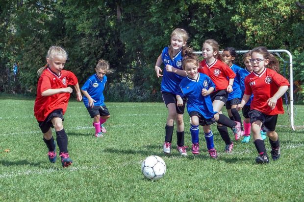 Illustration af Children, Soccer