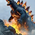 Illustration af Godzilla