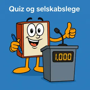 Illustration af Quiz og selskabslege